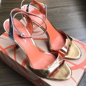 Via Spiga Metallic Leather Heels